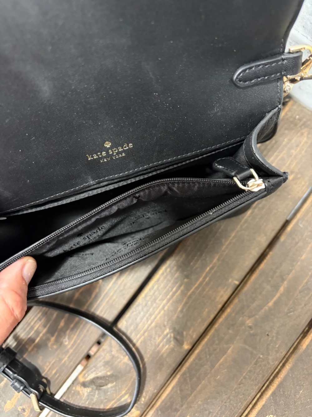 kate spade Black Pebbled Leather Knot Mini Crossbody Bag - Picture 8 of 8